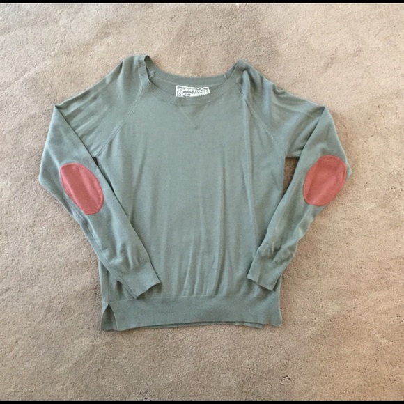 Sweater with elbow patches