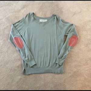 Sweater with elbow patches