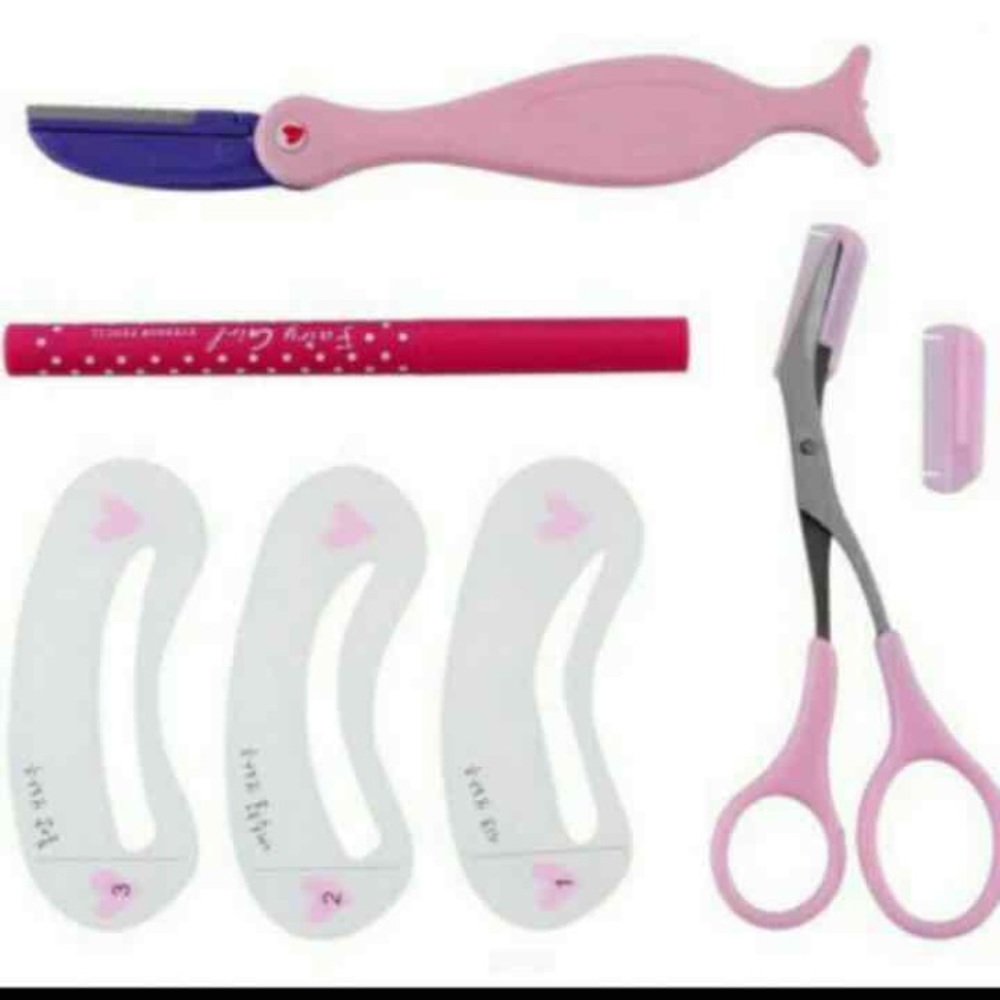 Eyebrow grooming shaping set brown pencil