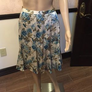 Floral Silk Skirt