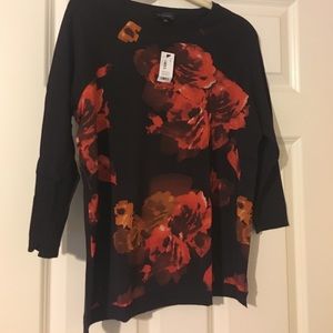 NWT floral panel inset sweater from The Limited