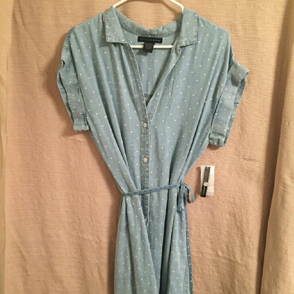 Grace Elements denim shirt dress lg - Picture 4 of 4