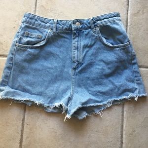 Topshop Mom high waisted jean shorts