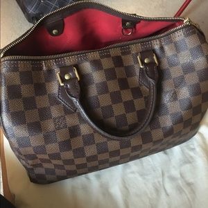 Authentic Louis Vuitton Damier Ebene Speedy 30
