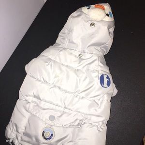 Snowman Puffer Dog coat