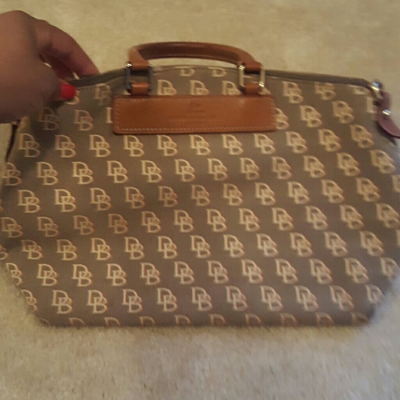 Dooney& Bourke Tan/ orange/ cream Satchel
