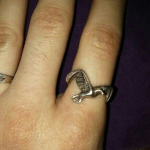 Vintage Sterling Silver Indian Bird Ring