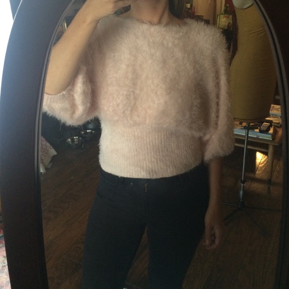 Super soft pink fluffy sweater