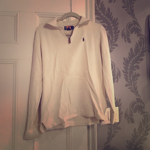 Cream Polo Quarter-zip