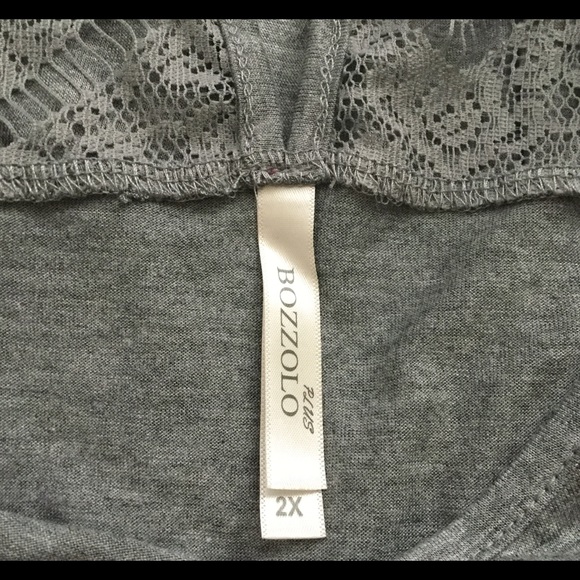 NWOT Plus Size Gray Top - Picture 4 of 4