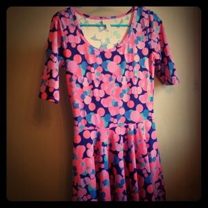 Lularoe Nicole dress, bubble print, small