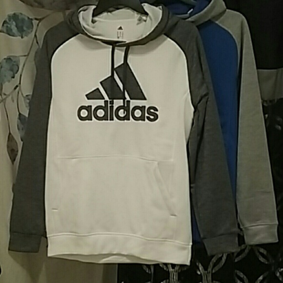 New white and gray adidas sweater
