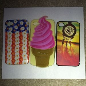 3 phone cases for iPhone 4/4s.