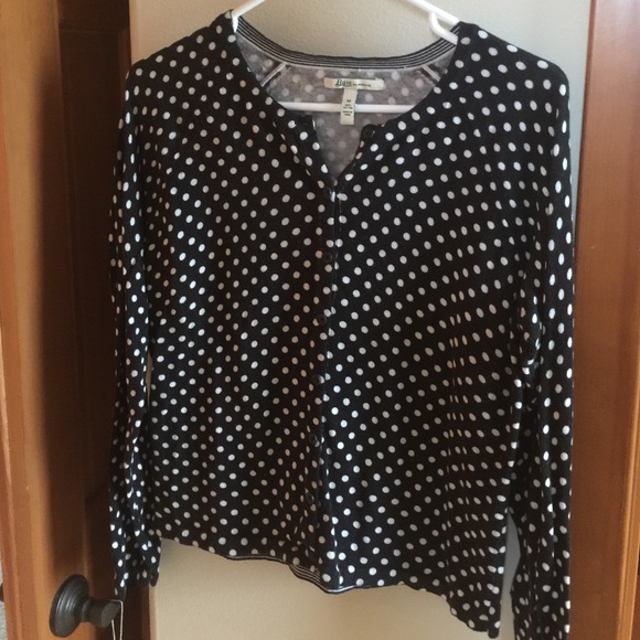 Cute polka dot button up cardigan Sz M EUC