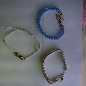3 bracelets.