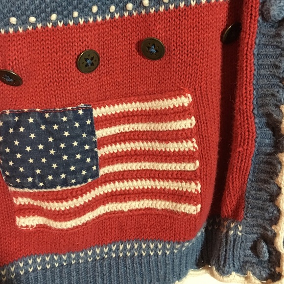 Patriotic summer knit top. Size 2X - Picture 2 of 4