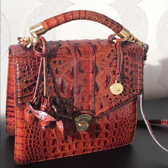 Brahmin Olivia Rose Satchel in Pecan