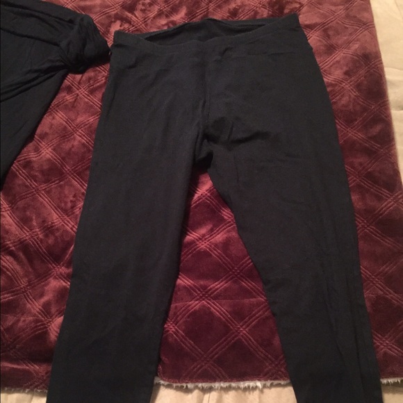 Pair of maternity leggings and maternity skirt