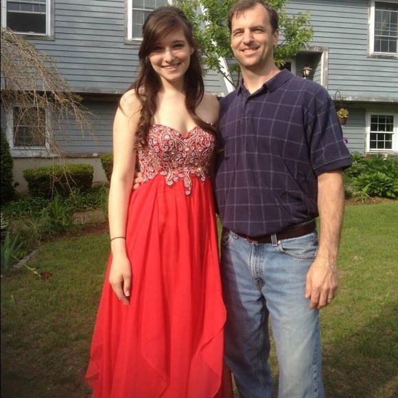 Red Jovani prom dress size 6
