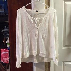 White free people long sleeve