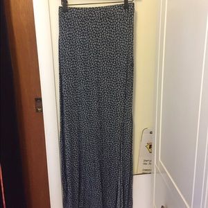 Brandy Melville Blue Floral Maxi Skirt with slit