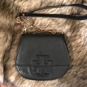 Tory Burch Gold Chain Crossbody Stacked T Logo