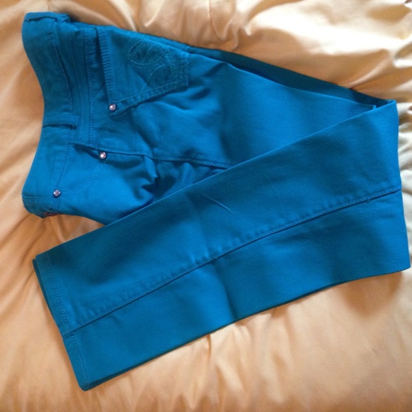 Turquoise Wrangler Jeans