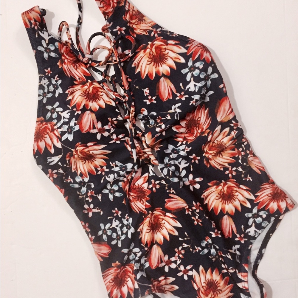Floral Swimming Suite One Piece sw125 7 - Picture 4 of 4