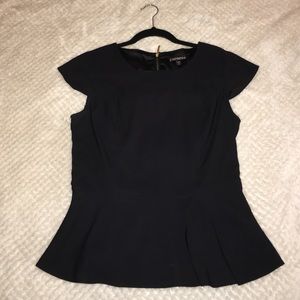 Black peplum top
