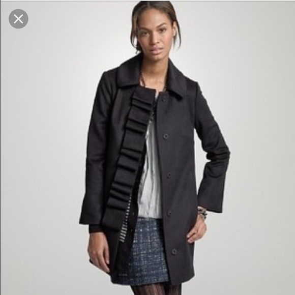 J. Crew Jackets & Blazers - J. Crew Grey Wool Ribbon Script Coat