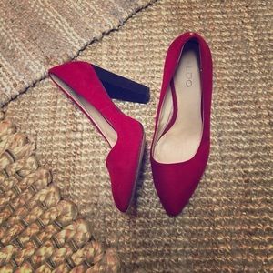 Red and black Aldo High Heels