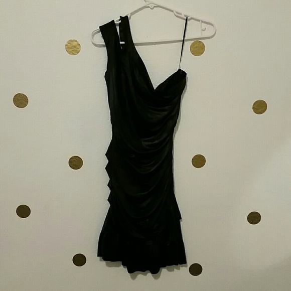 Black, one shoulder dress. Size xs