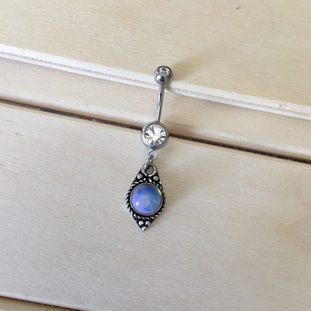 Opalite Belly Button Ring
