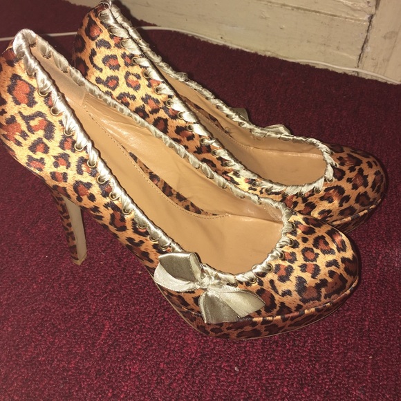 animal print platform heels - Picture 2 of 2