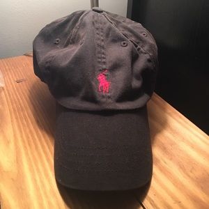 Black polo hat