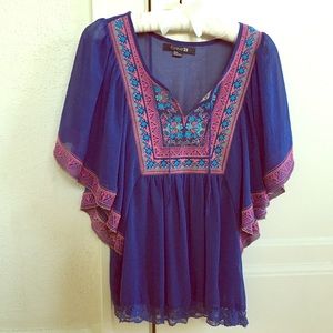 Embroidered Peasant Blouse