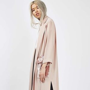 Velvet Pink Duster Coat