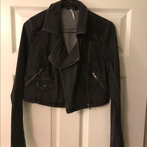 Free People Cropped Moto Jacket