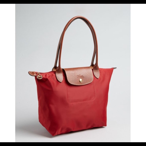 Longchamp Handbags - Longchamp le pliage tote in red.