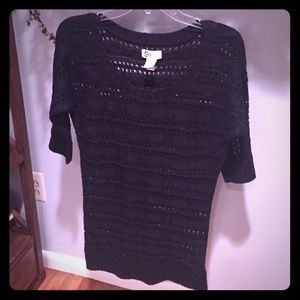 Shimmery Black Sweater Dress