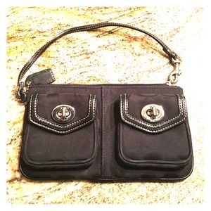 Authentic Black Coach Wristlet