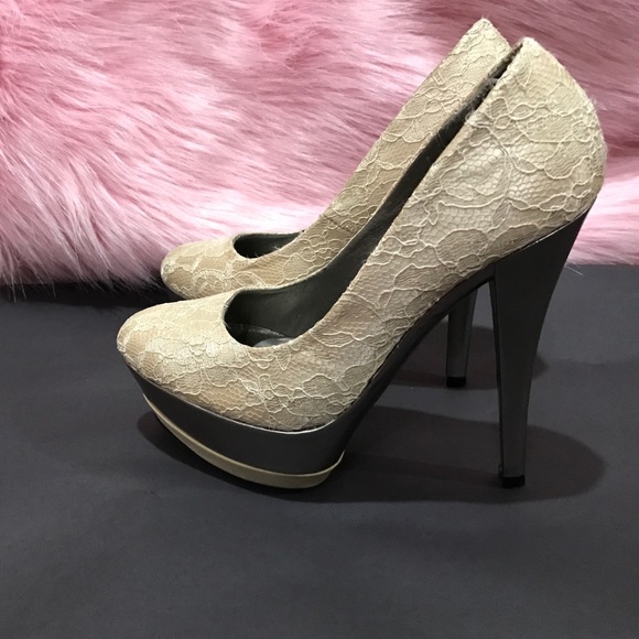 Cute lace high heels