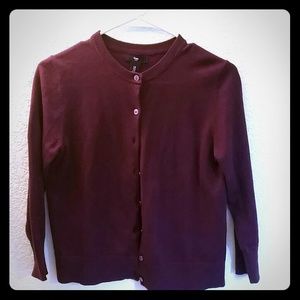 Deep purple cardigan