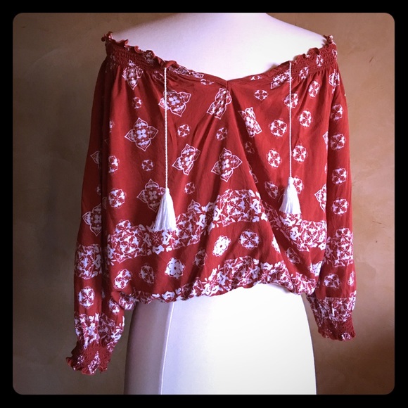 Bohemian off the shoulder blouse