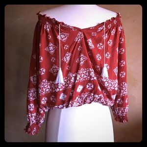 Bohemian off the shoulder blouse