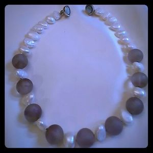 Amethyst and Pearl Necklace