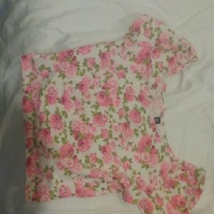 H & M floral crop top xs