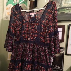 Band of Gypsies Floral Chiffon Dress