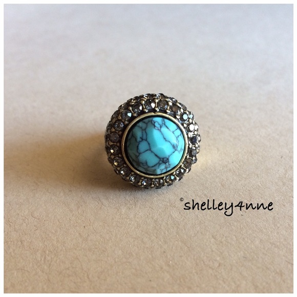 Retro Pavé Turquoise Ring