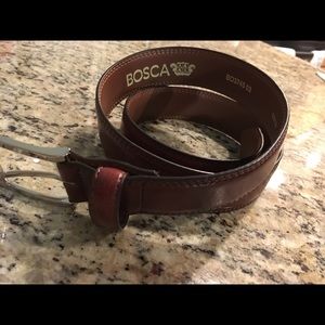 BOSCA Rich Brown Belt Sz 32